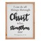 Wooden Farmhouse Style Christian Wall Decor Sign, Philippians 4: 13 Bible Verse, I Can Do All Things Through Christ (12x15 inch)